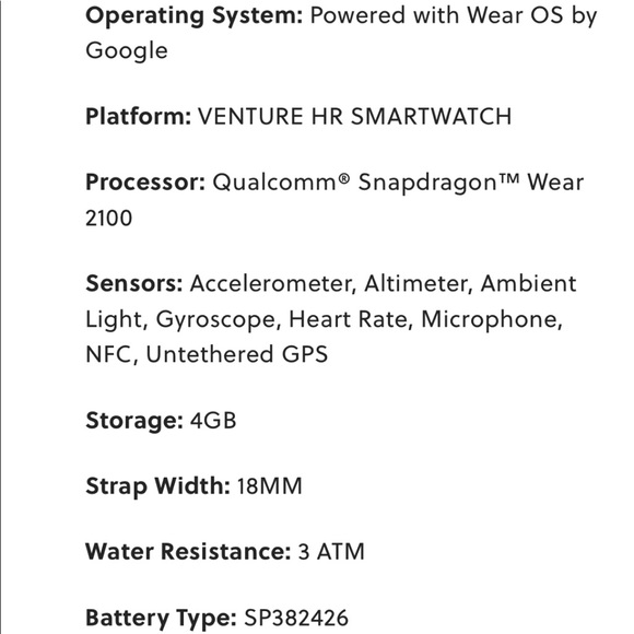 Fossil Gen 4 Smartwatch Venture HR Gray Silicone